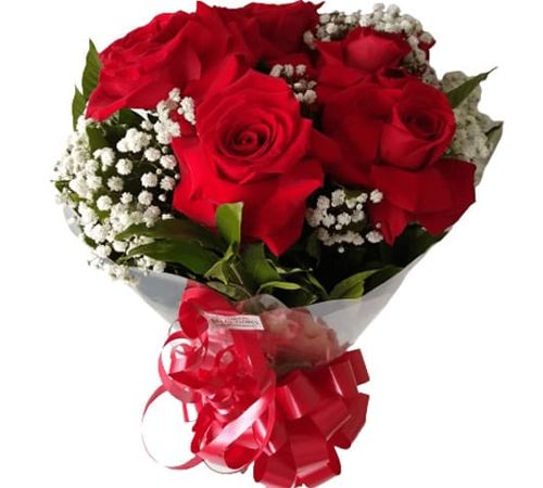 Buquê com 5 Rosas Colombianas