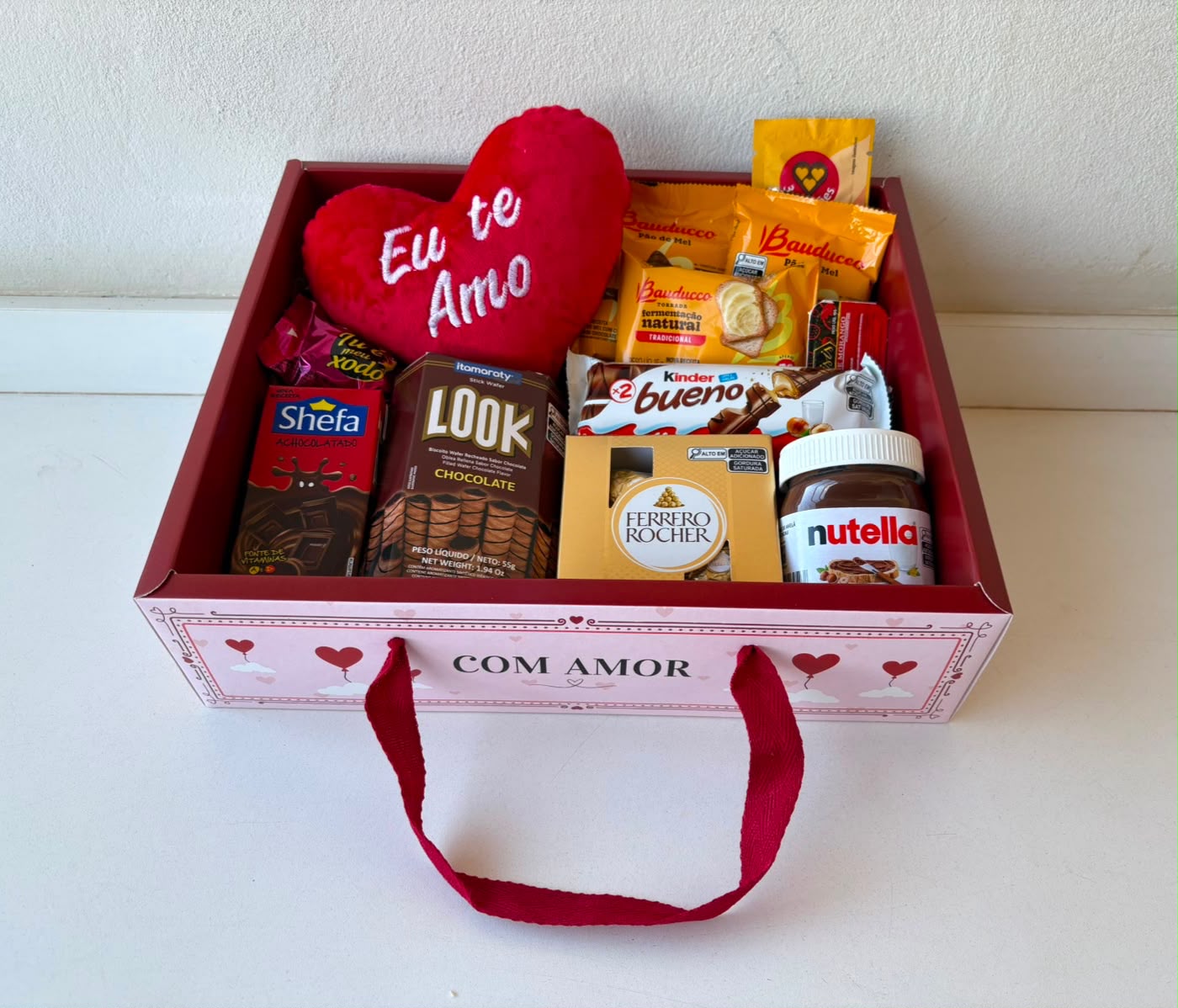 Cesta de Chocolate Bandeja Com Amor
