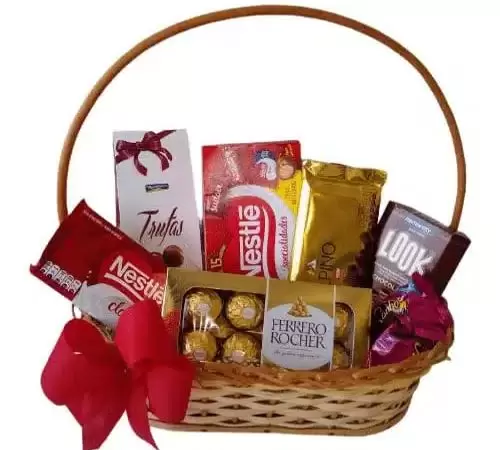 Cesta de Chocolate Premium