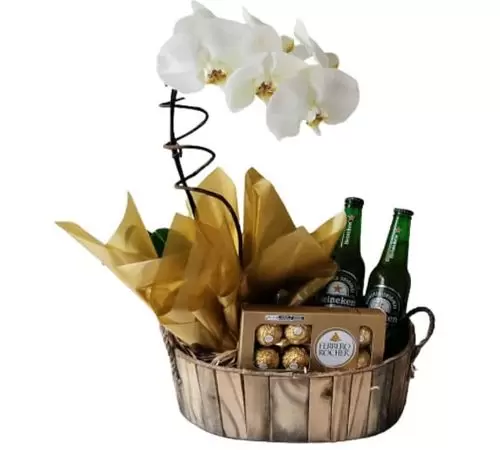 Orquídea com Cerveja e Ferrero Rocher